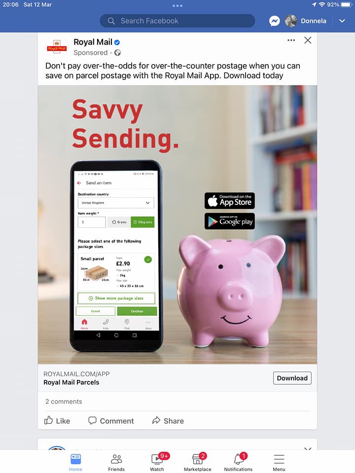 Your ad seems to be working <a href="/RoyalMail/">Royal Mail</a> our collection to day by your staff 7 parcels . Please do tell how any Postmaster can live on that <a href="/PostOffice/">Post Office</a> <a href="/NSFP/">NotSuitableforPublic</a>