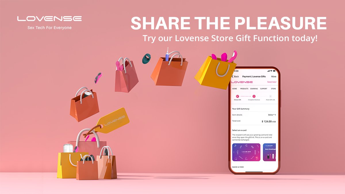 Lovense's tweet photo. With our Lovense Gift Function, you can now surprise anyone in 3 easy steps without having to ask for their mailing address! 

1️⃣ Choose your gift
2️⃣ Complete checkout
3️⃣ Share gift link to your recipient to input in their shipping details

Find out more: https://t.co/cXer0K9AbF https://t.co/RyGHvxciLJ