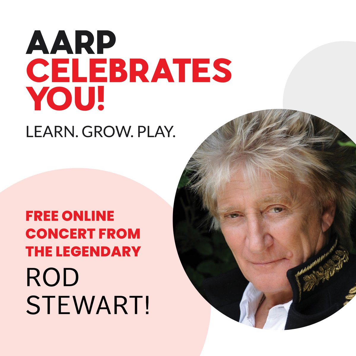 MarthaBoudreau's tweet photo. If you’re a @rodstewart fan be sure to join @AARP for our free, live online concert. He’s part of our three-day event, March 24-26, which is full of celebrities and fun &amp; learning. 
Check it out and register today: https://t.co/fb8dVK45nR https://t.co/iuzkqWK0gX
