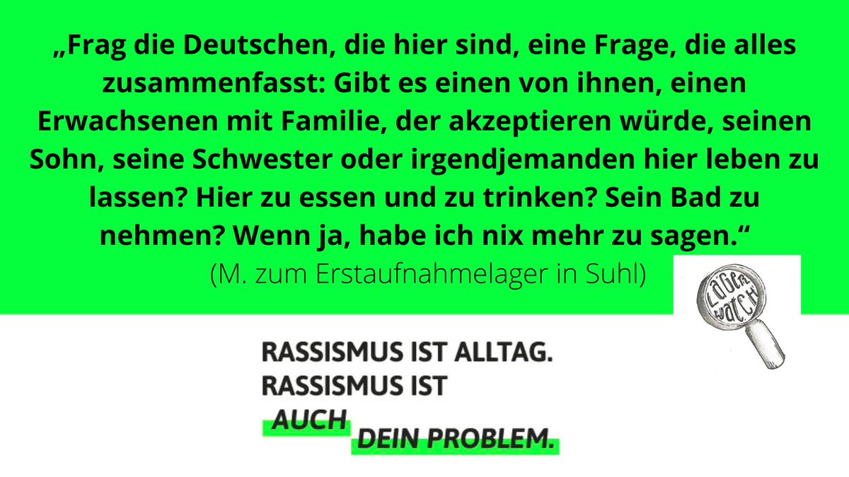 LagerwatchThr's tweet photo. M. fasst die Situation, in der er sich im Erstaufnahmelager wiederfindet folgendermaßen: #RassismusistAlltag #TgR22 https://t.co/oNpN9QG2LH