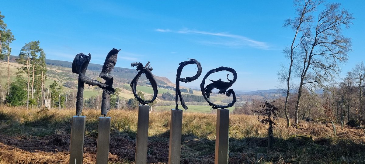 ColliesandCakes's tweet photo. Fantastic walk on the @PoetryPath (Corbenic Poetry Path) this morning with @BobOnSkye
&amp;  the furry boys. Beautiful countryside dotted with poetry and art installations, created by volunteers for the public to enjoy #perthshire #Scotland https://t.co/gJiMDzM1o6
