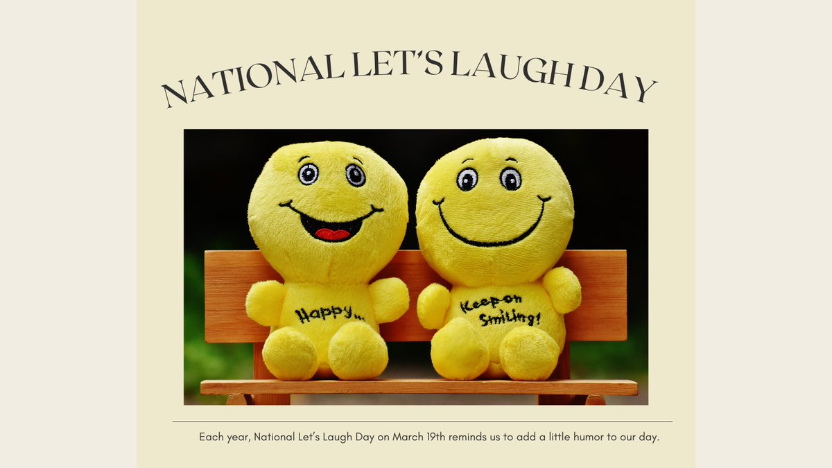 Each year, National Let’s Laugh Day on March 19th reminds us to add some humor to our day. Letting laughter bubble up from time to time is good for all of us!

#caregiver #fun #smile #laugh #positivevibes #mentalhealth #life #mindset #goodvibes #selfcare #happy