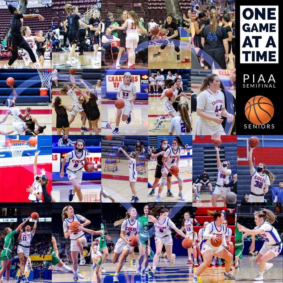 CV_GirlsHoops's tweet photo. It’s Game Day!! 
Tip off is at noon!
It’s at Peters Twp. HS!
It’s the State Semifinals!!
@CVstrength @CVColtsAD https://t.co/J8VFMEBaCv