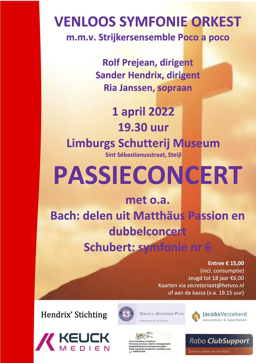 Op vrijdagavond 1 april ben je welkom bij ons concert in Steijl. Ons eerste sinds lange tijd. Wij verheugdn ons! Kom jij ook?