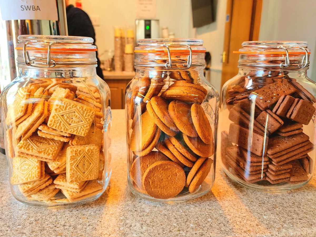 CardiffBapCol's tweet photo. It is not only our cup that runneth over ... our replenished biscuit jars testify to a theology of abundance. #CollegeWeekend https://t.co/utSffnYCRH