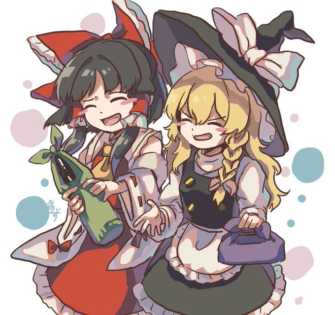 レイマリを描きました。 