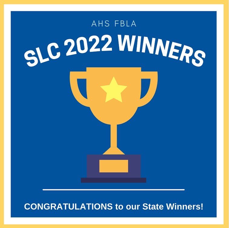 AHSRaiderFBLA's tweet photo. Congrats to our 1st through 3rd place winners at Thai past weekend’s FBLA State Leadership Conference at the Hyatt Regency in downtown Atlanta #gafblaslc https://t.co/FrhGOdju6P