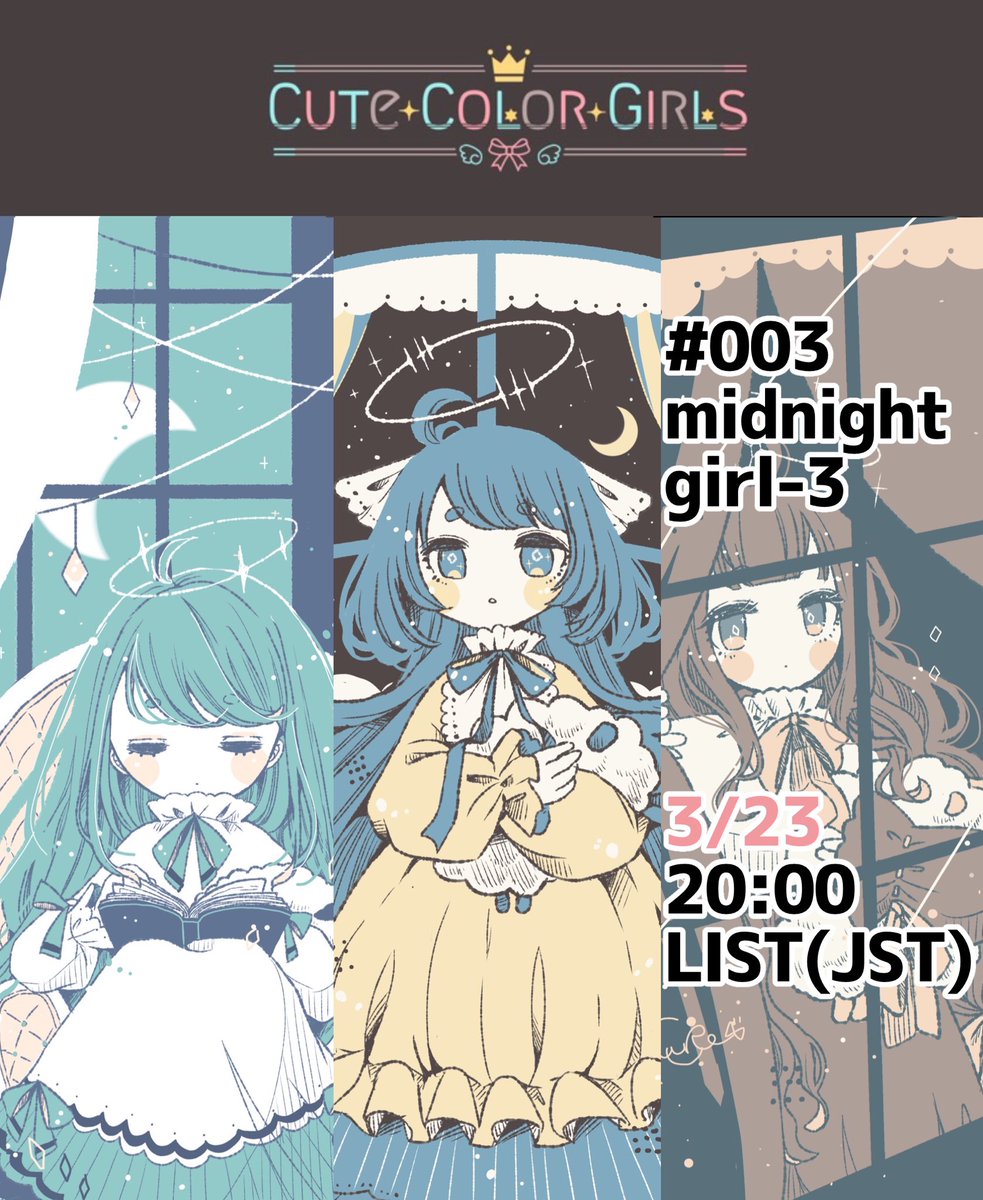 FUYUKO_NFT's tweet photo. 🎀 #CuteColorGirls コレクション🎀

#003 midnight girl-3をMINTしています🌙✨
3/23(水)20時に
0.05ETHでLISTいたします。

＊0.06ETHからオファー受け付けます！即決オファー0.1ETH。3/22まで〆

シリーズⅠの最後の子です！
どうぞよろしくお願いいたします🌃🐏✨

https://t.co/KhrwSIdLp4 https://t.co/UNdNrBq9aY