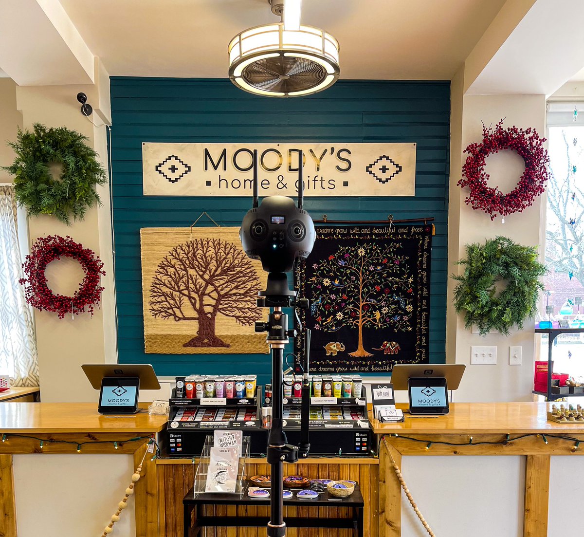 vrticalmedia's tweet photo. To say I was happy I ran into the Moody sisters in January is an understatement! On Tuesday we wrapped up a great 360° Virtual Tour of their awesome space! People can shop categories right in the Virtual Tour which will link back to their website for purchase!! https://t.co/5ccXa9D39T