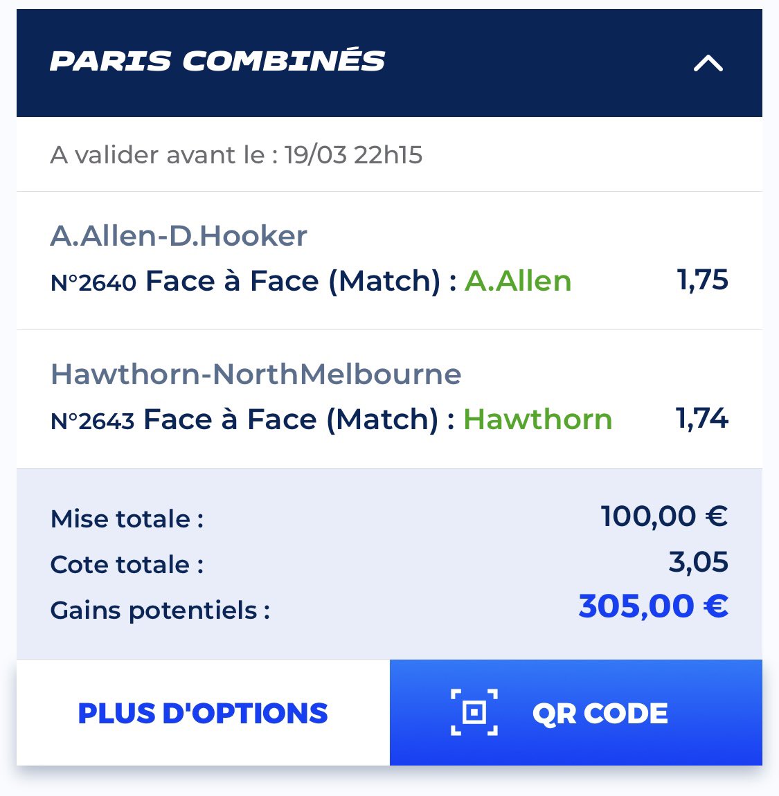 Ce week-end j’envoie au tabac pour recup du cash ✌🏻prono MMA et AFL