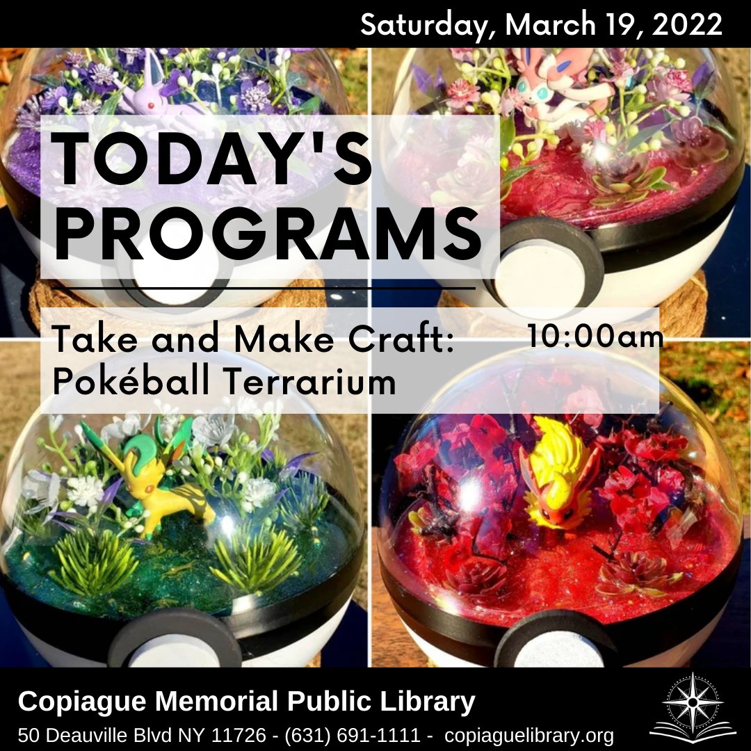 CopiagueLibrary's tweet image. Don&apos;t miss today&apos;s program!
copiaguelibrary.org

#copiaguelibraryprograms #copiaguekids #pokemon