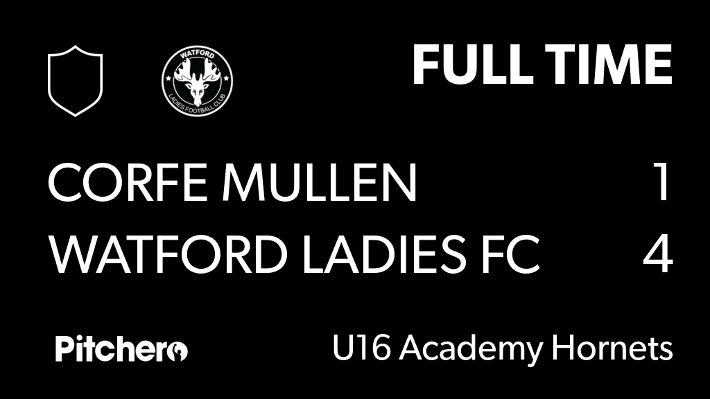 WLFC_Youth's tweet photo. FULL TIME: Corfe Mullen United Juniors FC Girls 1 - 4 Watford Ladies FC
#CORWAT #Pitchero
https://t.co/RR0FBp18kI https://t.co/56rHXxSElB