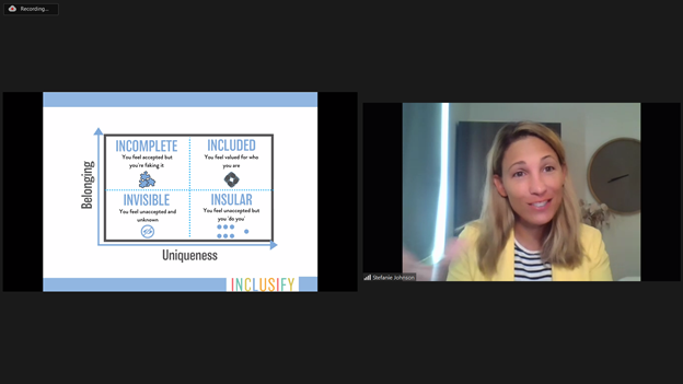 castagno_tmc's tweet photo. Conference Launch is here and we just had the wonderful Dr. Stefanie K. Johnson speaking to us about Diversity, Inclusion, Belonging and frameworks to bring our uniqueness to work. 🥳

#WomenintheWorkplace
#DiversityEquityInclusion
#Inclusify
#Careers
#CareerDevelopment https://t.co/jCewXRuT6n