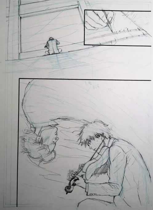 進捗:下描き
ネームの左開き読みを右開きに変更するためコマの位置とかを調整。
ネームから主な線を抽出したらこの白さ。これをまた泥んこにする🌚
#Bxxxx 