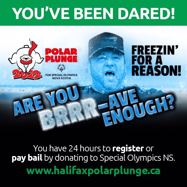 NSLETR's tweet photo. The 2022 #Halifax #PolarPlunge is fast approaching!!! On Saturday April 30th, the members @NSLETR @LETRforSO &amp; many other #brrrave plungers will plunge for the athletes @SpecialONS @SpecialOlympics. Register and/or donate now...#ImBrave #LetsDoThis...🥶❄️💦 https://t.co/FHmkvU9XpJ