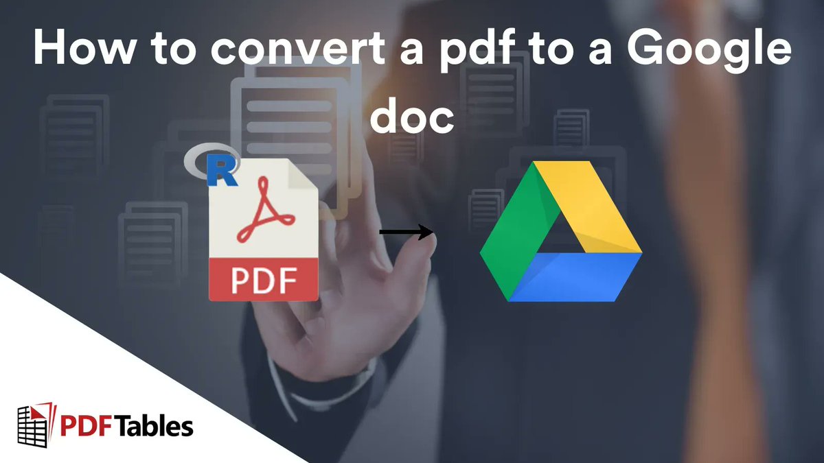pdftables's tweet image. PDF to Google Doc in google drive! Manually or Automated?
With our automated method, you&apos;ll be able to batch convert PDFs to Google Docs and upload them to Google Drive with a simple step.
Our blog - buff.ly/3pkj52o
#pdftogoogledoc #googledoc #dataconverter
