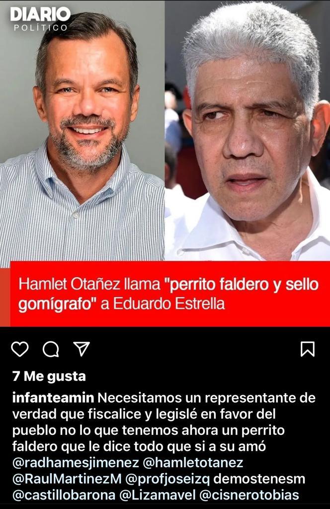 A éste señor se le olvidó que en el 96 ellos eran los perros huevero detrás de Eduardo  para el frente patriótico también olvidó que su partido de origen,  cuando estaban en el poder, el poder legislativo se prestó al desfalco y la venta del Estado.