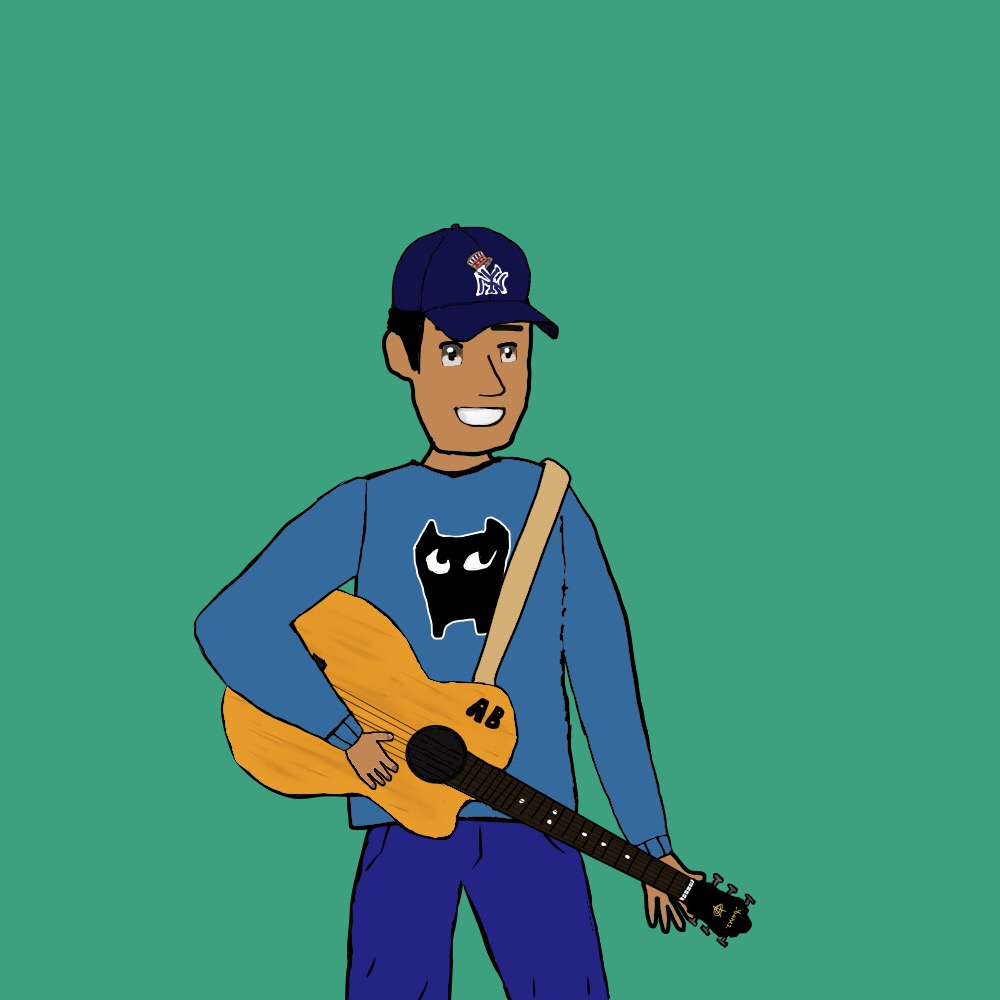 NFTABagels's tweet photo. AB dressed up in one of his actual favorite blue sweatshirt with a weird mystical creature. Item with this signature guitar for AB will be more valuable than some. Grab it while you can.
https://t.co/ApMRMGEsnR https://t.co/cR3DRSMz3H
