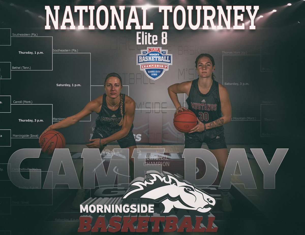 Good morning! It’s game day 🤝🤩

It’s the Quarterfinals at Tyson this afternoon @ 1 pm 

Please be there &amp; be LOUD 💥 Students please sit in the Student Section!! 

Tip off 👆🏻1:00 pm CST
Where 📍 Tyson Event Center| Sioux City, IA
VS 🤝 Southeastern ☄️