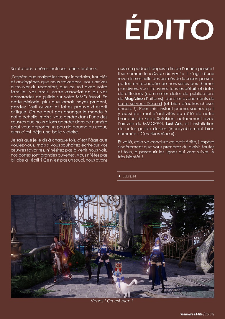 Asso_Camelia's tweet photo. Il arrive enfin ! Il est là, tout beau, c'est le 28ème numéro de Mag'zine ! <3

https://t.co/F6dE1NWbOP

Nous espérons que vous passerez un bon moment à parcourir ces lignes <3

RDV sur Discord pour en discuter avec toute l'équipe https://t.co/Jv5zZ7rS83 =) https://t.co/CNCJ3F9F7n