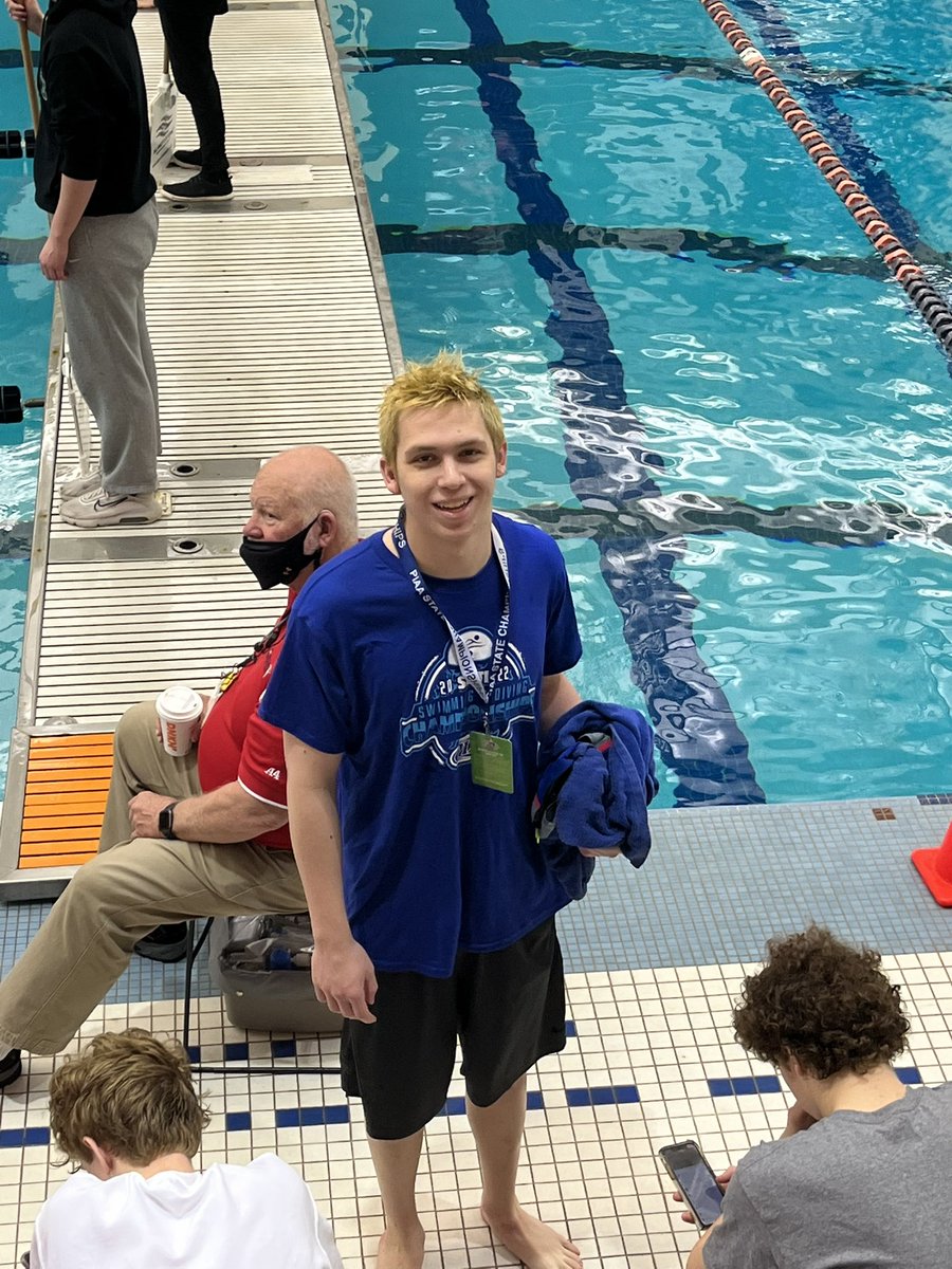 Zack’s swim career officially in the books. 3X state qualifier 10 WPIAL medals, 5 school records. Proud of you  <a href="/zhuwalt27/">Zack</a> #spsoars