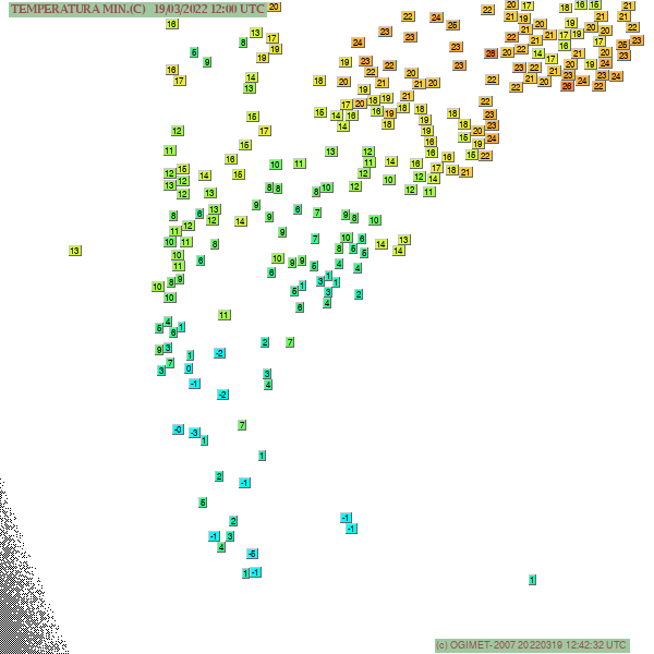 Primeras heladas agronómicas de año, en el último día de verano astronómico (mañana 12.33 hs se dará el equinoccio y empieza el otoño): 
Azul 0.7°C
Cnel. Suárez 0.9
Tandil 1.3 
MDP 2
La totalidad de la pciq de BsAs con T<10°C