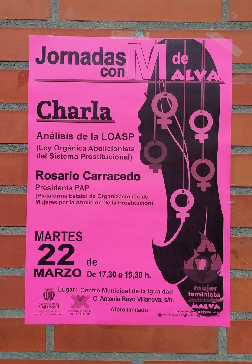 SusanadelCao's tweet image. Si el martes estáis en Valladolid no podéis perderos a Rosario Carracedo explicando al detalle la LOASP, tan necesaria, tan urgente

#LOASP
#conMdeMalva
