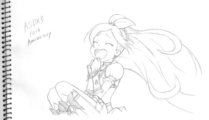 #みなさん去年の今頃はどんな絵描いてましたか 
プリキュアオールスターズDX3映画公開10周年ということでスケッチブックに名場面を鉛筆模写
自分の中でプリキュアの模写はいい絵を描こうとか練習とかより「写仏」に近い、心が浄化される感覚 