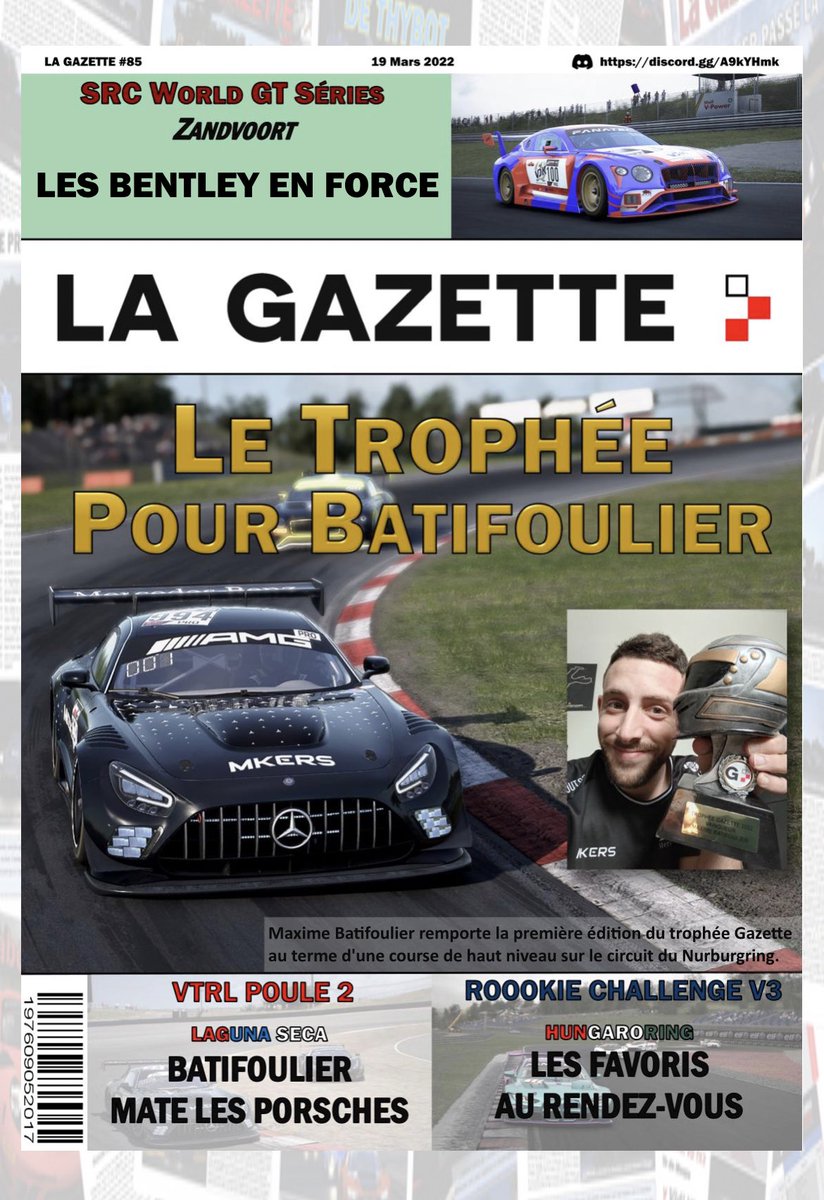 mkersofficial's tweet photo. 🏎Yesterday was amazing! @MaximeBati won the Laguna Seca VTRL, which was nothing but easy! Our eracing team never stop to wonder us! 🏁🔥
#WeAreMkers #WeAreEsports #AssettoCorsaCompetizione #vtrl @VTRL_off https://t.co/2O1RHDepG2