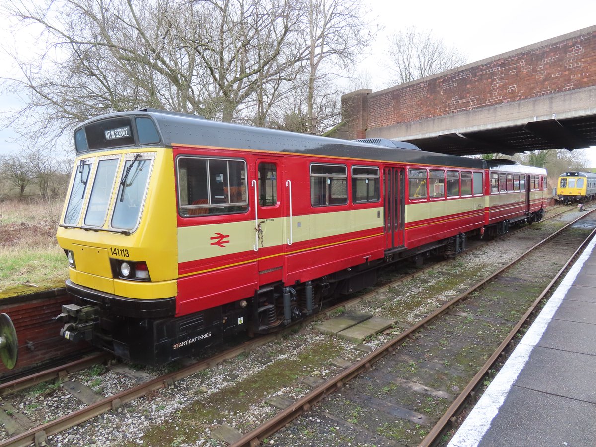 LocoSpottingNW's tweet image. Everybody loves a Pacer, right? One of what is sadly now just two surviving class members, 141113, stands at Butterley while awaiting her next turn of duty. 108262 stands in the background. #Class141 #Pacer