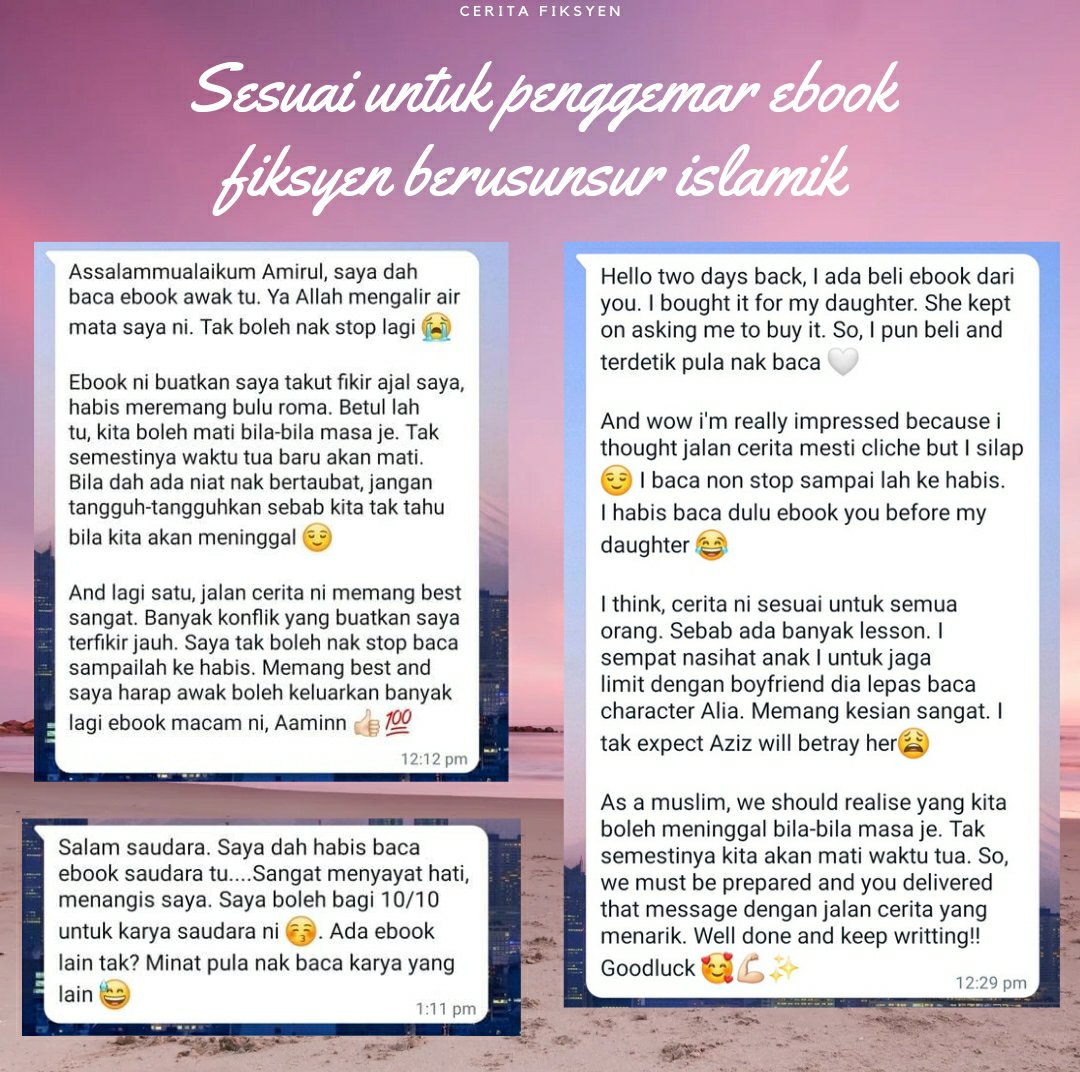 AmirulEbook's tweet photo. Kalau korang berminat untuk dapatkan novel ebook ni, bolehlah tekan link dekat bawah yaa 👇🏻

https://t.co/nAwppcZElD

Insyallah berbaloi, Terima kasih🥰 https://t.co/g9sPd4Ph4z