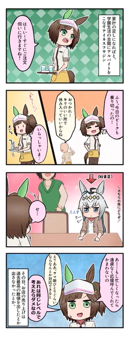 アイネスフウジンのバイトにて(再掲) #ウマ娘 #ウマ娘プリティーダービー 