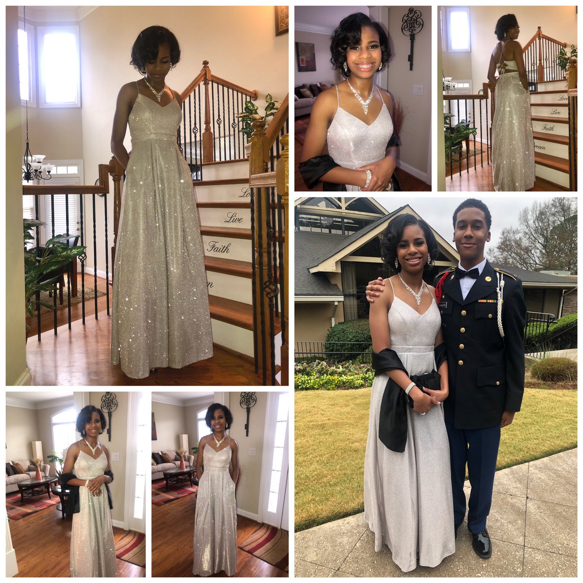 GlenNetaGriffin's tweet photo. And Just Like That… She’s All Grown Up! ☺️ Morgan’s first JROTC Military Ball. ❤️
#JROTC #MilitaryBall #MorganAri #MyDaughter #TheGriffins https://t.co/wlfMzX8Jim