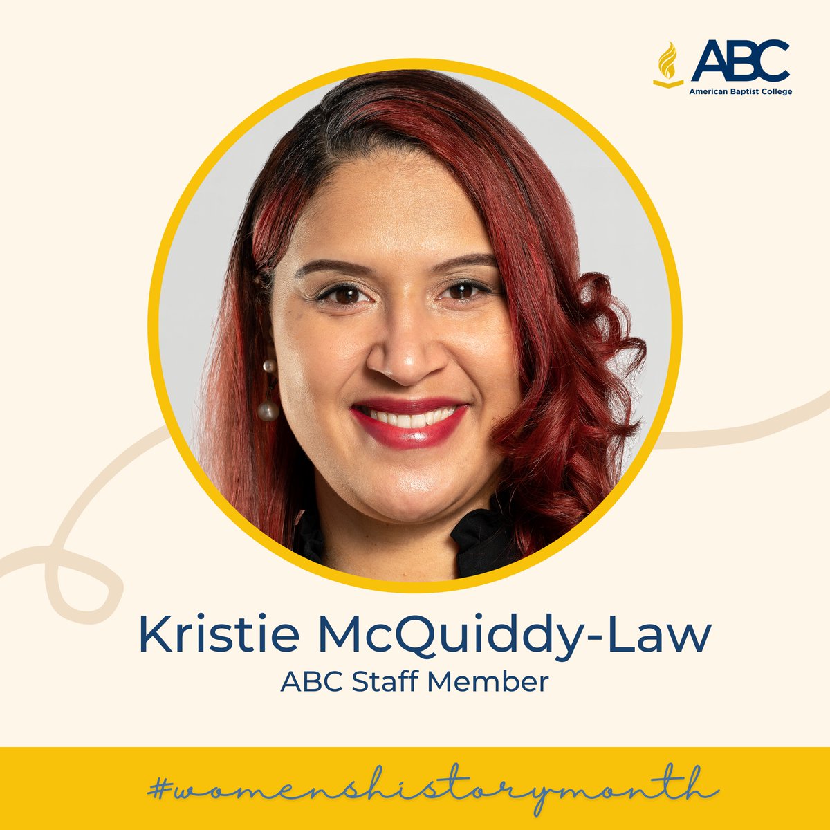 abcedu1924's tweet photo. Kristie McQuiddy-Law serves as the director of Financial Aid at ABC. She brings over 15 years of experience in financial aid, and her focus is and has always been excellence in customer service.
We salute everything she does at ABC and beyond! #womenshistorymonth #abcstrong https://t.co/AMaFtpg0cn