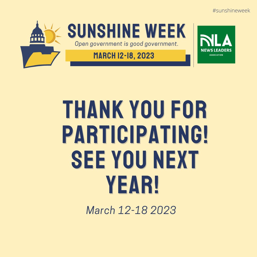 Sunshine Week (SunshineWeek) / Twitter