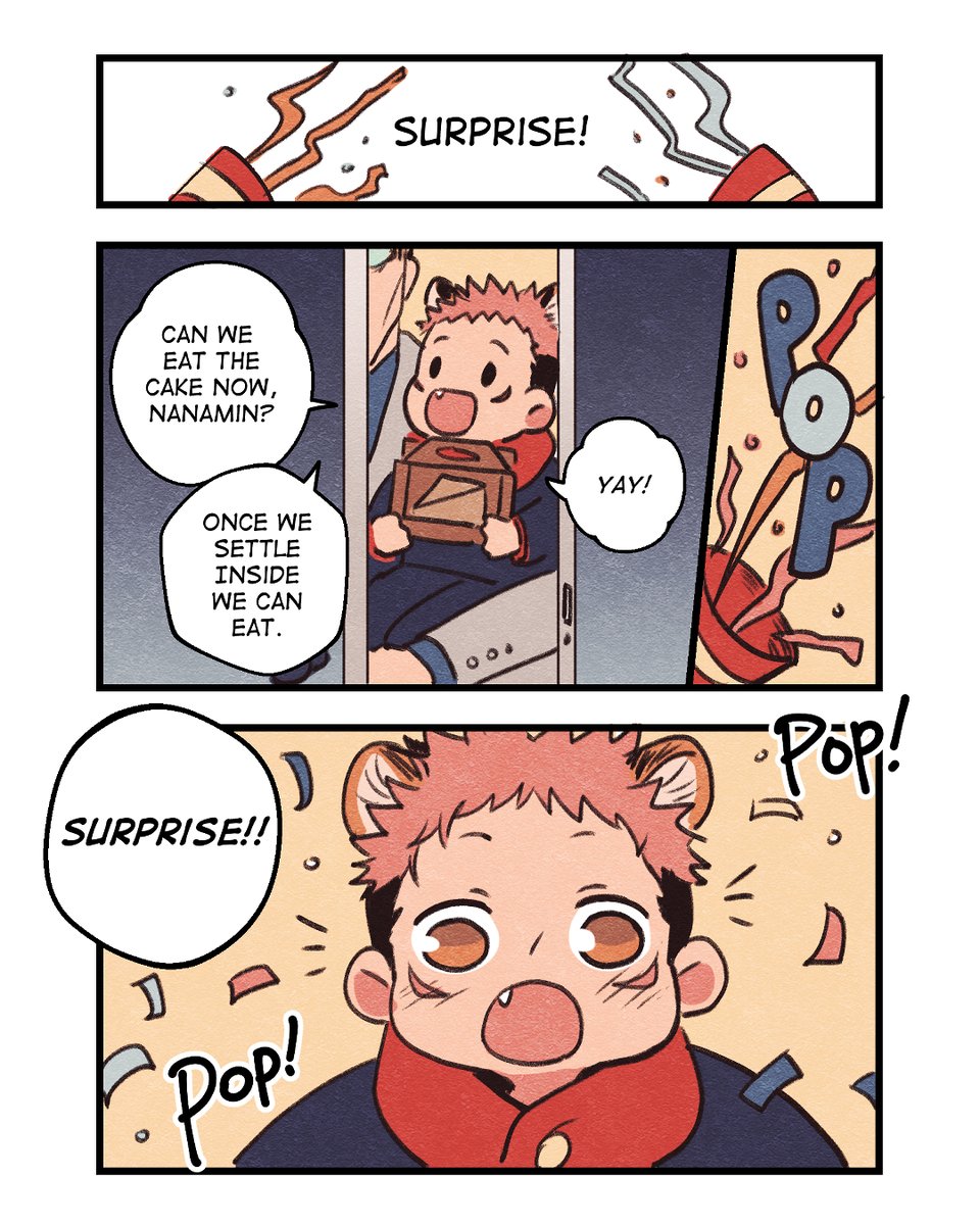 #jjk Tiger Cub AU: 20/3 - Happy Birthday Yuuji!! 🎂🎉 
