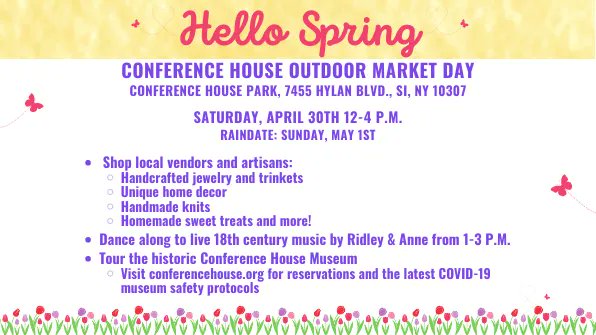 ConferenceHouse's tweet image. Stop by our Spring Outdoor Market and treat yourself or someone you care about to something unique!