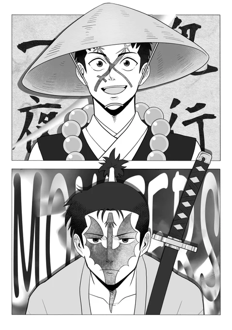 「Face paint」
初・アンソロ参加で寄稿しましたイラストです!初期尾田っちのつり目気味なまんまる目いいよね… 