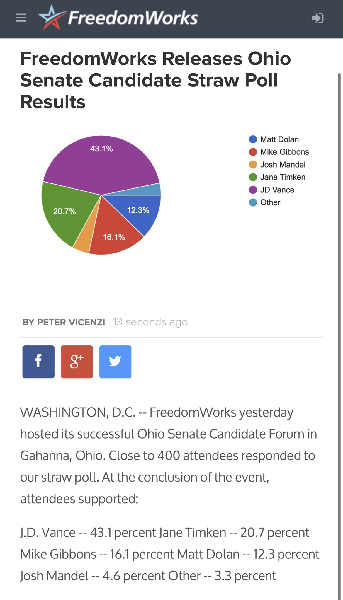 Election Wizard πΊπΈ on Twitter: "JUST IN: @JDVance1 wins the