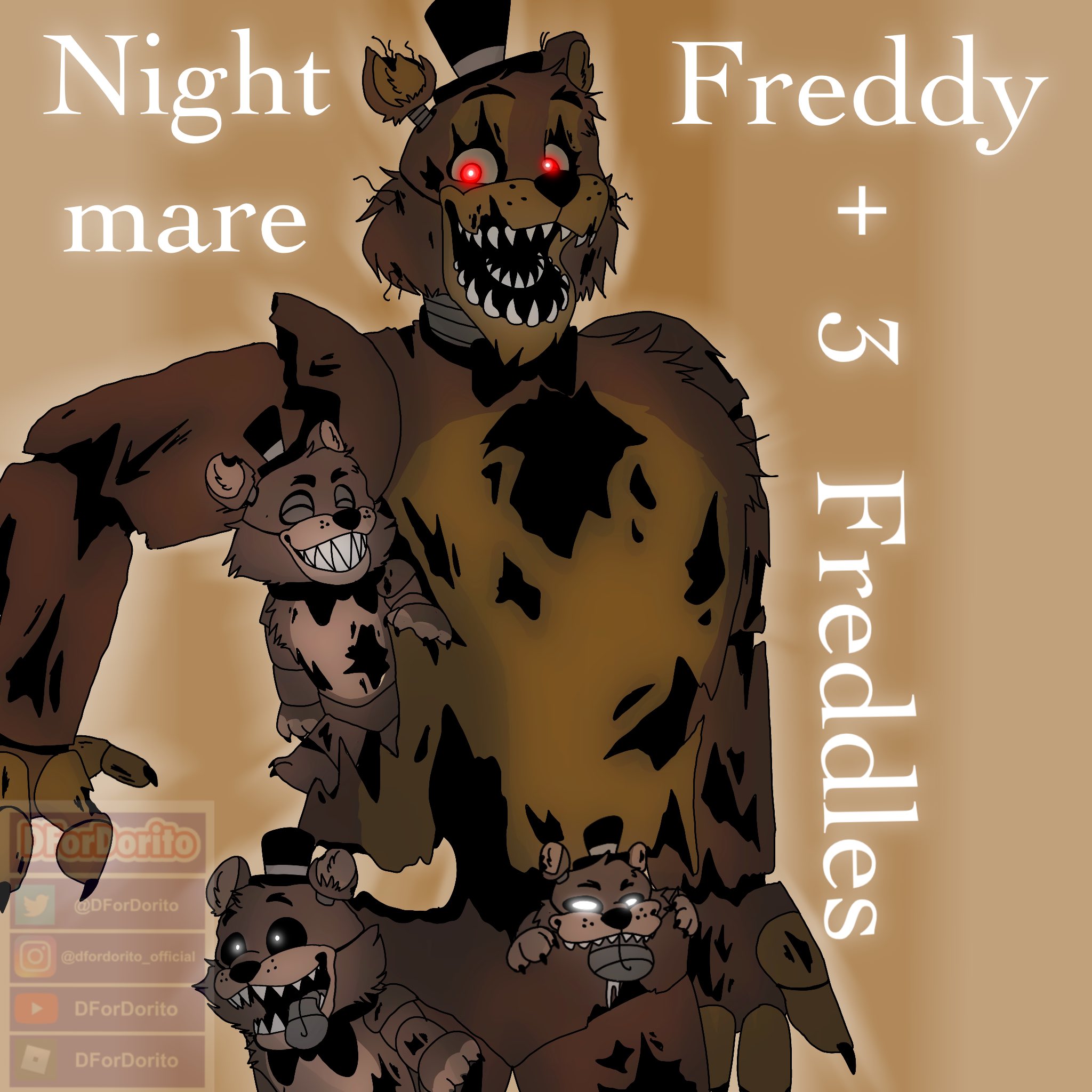 fnaf 4 nightmare freddy fanart｜TikTok Search