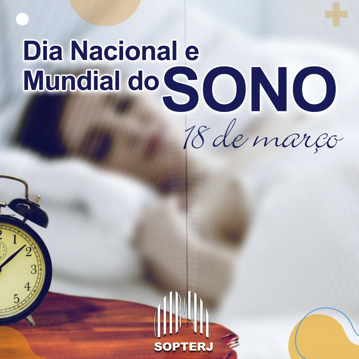 “Sono de qualidade, mente sã, mundo feliz”. 
Hoje é o Dia Mundial e Nacional do Sono, e início da Semana do Sono, promovida pela Associação Brasileira do Sono (ABS).
No site semanadosono.com.br há toda a programação da ABS para os eventos online. sopterj.com.br/sono-de-qualid…