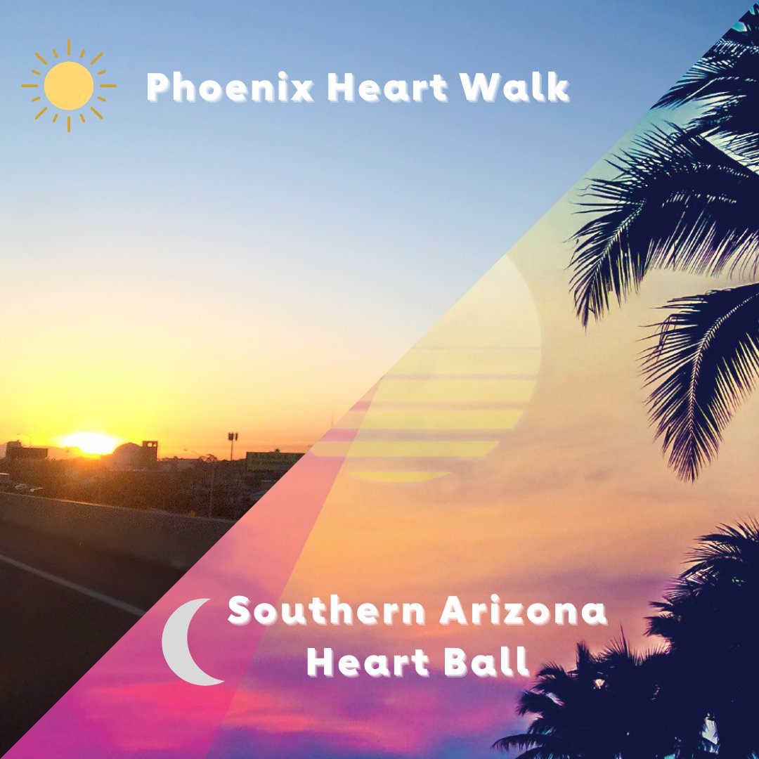 AHAArizona's tweet photo. It's a jam-packed day for the American Heart Association in Arizona today! First, we're celebrating Heart Walkers in Phoenix. Then, tonight, we're turning up the heat at the 2022 Southern Arizona Heart Ball. #PHXHeartWalk #SoAZHeartBall https://t.co/ozik4cn3Ps