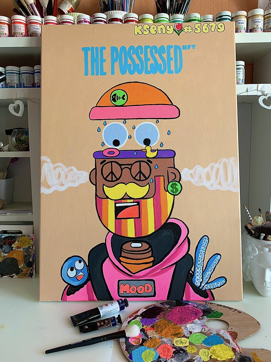 I decided to paint a picture on canvas for this incredible project😳😻 

This animation just shocks you😀 This is love♥️

<a href="/ThePossessedNFT/">pssssd</a> <a href="/tmw_buidls/">tmw (c,c,c)</a> <a href="/whatthefurr/">Joe (c,c,c)</a> #nft