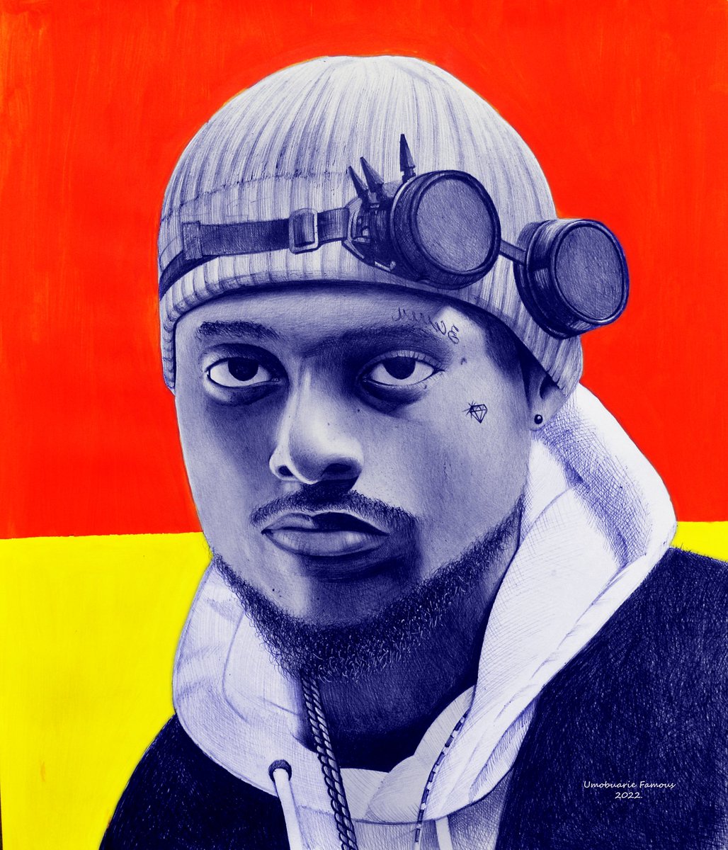 Remarkable “Boston City Boy” Ballpoint pen and acrylic Art by @UmobuarieFamous “The piece explores the life of a city boy; not born with a silver spoon but born to be great and famous!” Available available now on deliciae.io/artist/0x27747…

#NFT #nftart #deliciae #art #crypto