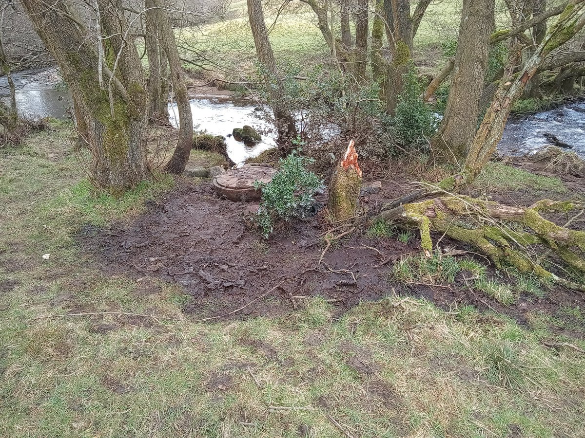 nicktho1's tweet photo. After notifying @YorkshireWater that there sewer was blocked n overflowing into my river last June then November and again last week this is what they leave me. Never mind the poorly livestock iv had to deal with. 🤷🏻‍♂️😭 https://t.co/eLLT2r2qn2