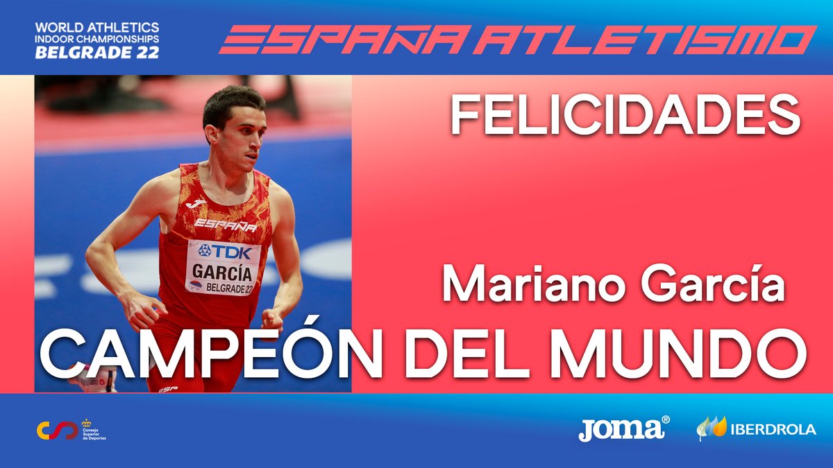 El 800 🇪🇸 nos vuelve a dar GRANDES ALEGRÍAS

CAMPEÓN DEL MUNDOOOOOO
<a href="/marianoobst97/">Mariano García</a>

🔗bit.ly/3u5nxn9
📺 <a href="/teledeporte/">Teledeporte</a>

#EspañaAtletismo #PasiónPorCompetir