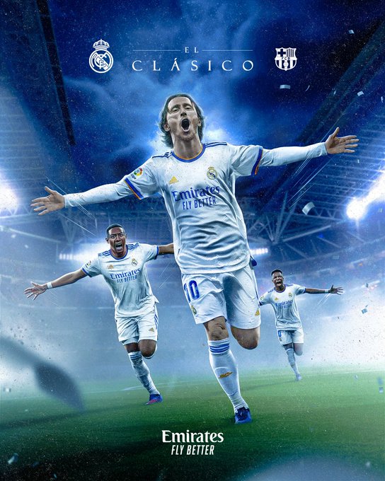 Modric Temalı El Clasico Görseli