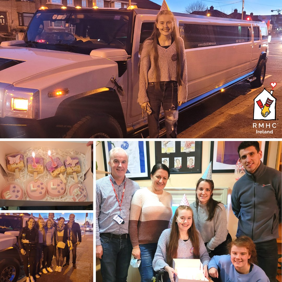 RMHC_Ireland's tweet image. 🎂🤩 Happy 16th Birthday to the wonderful Ella! 🤩🎂

Ella's full family, from Roscommon, were up in force for the occasion and surprised her with a party around Dublin...in a stretch Hummer no less! 🥳

If you're going to do something, you may as well do it in style, eh? 😎