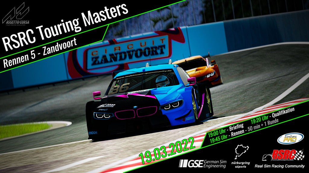 BobbySimracing's tweet photo. Nach Platz 6 in der #WEM vergangenes Wochenende steht heute wieder die #RSRC Touring Masters mit dem 5. Lauf auf Zandvoort auf dem Plan. 

📺 https://t.co/bALAKRUn6j 

#Bobbycarracer #RTM #420 https://t.co/NGzglaFxuF
