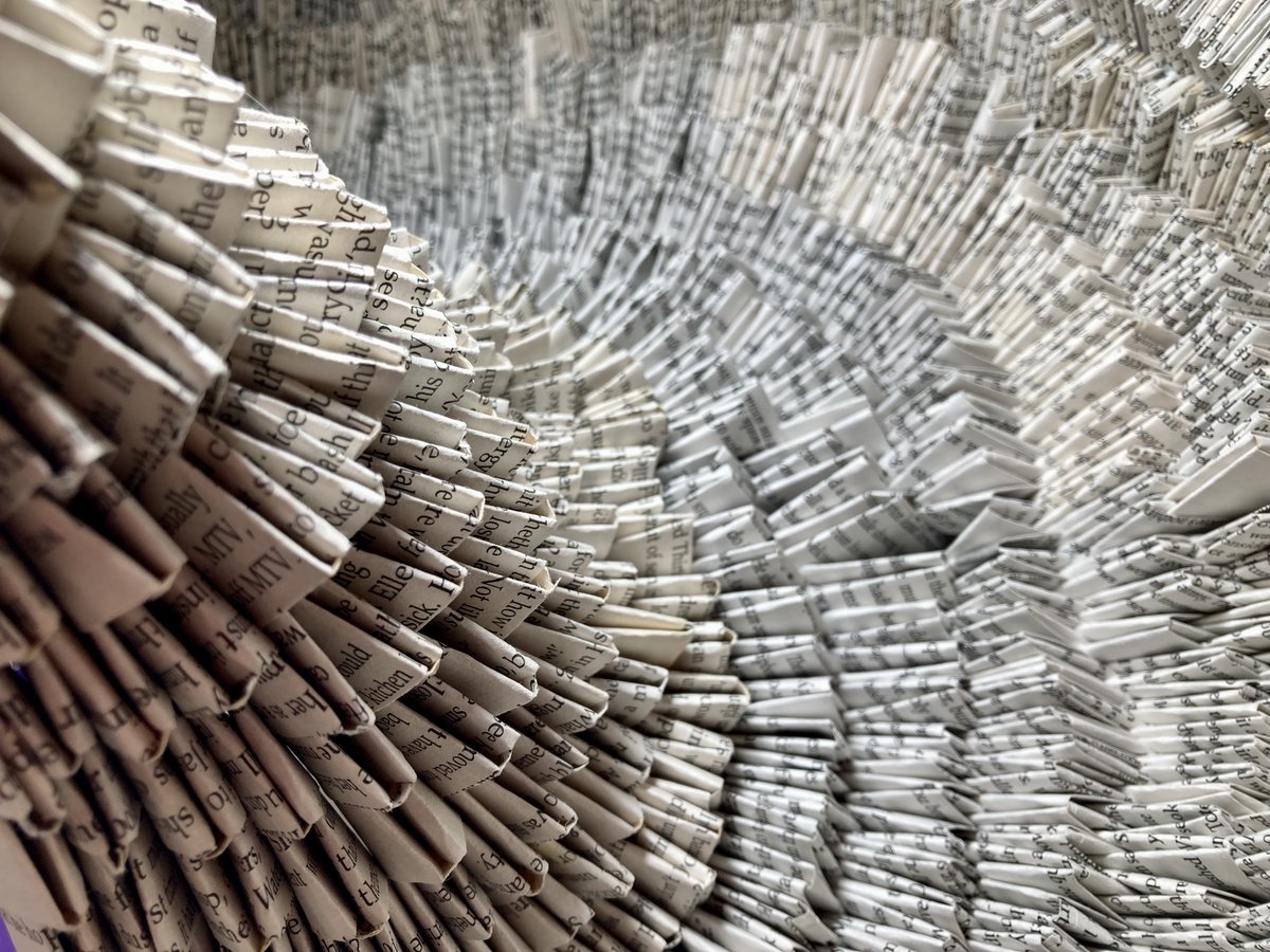 ArtSpider's tweet photo. Todays progression at the studio at Hatch in Langport, this work is becoming rather large now! #workinprogress #art #contemporaryart #sculpture #paperart #womenartist #Somerset https://t.co/QoXZvcOy5m